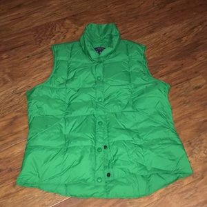 Green puffer vest